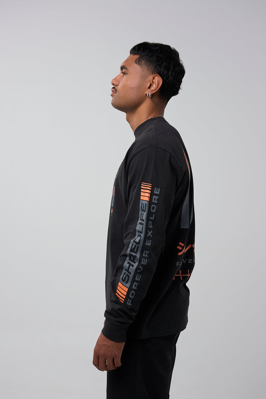 RACER LONG SLEEVE - FADED BLACK