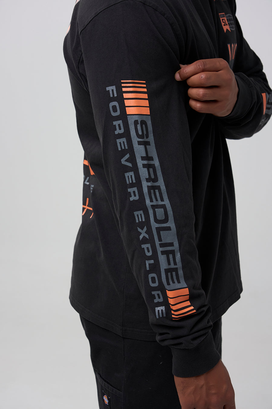 RACER LONG SLEEVE - FADED BLACK