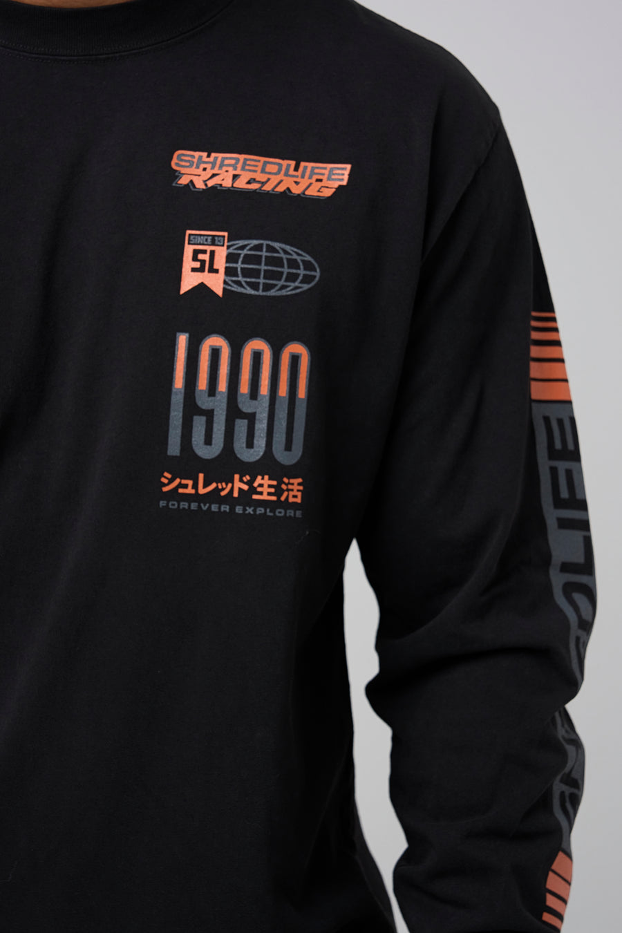 RACER LONG SLEEVE - FADED BLACK