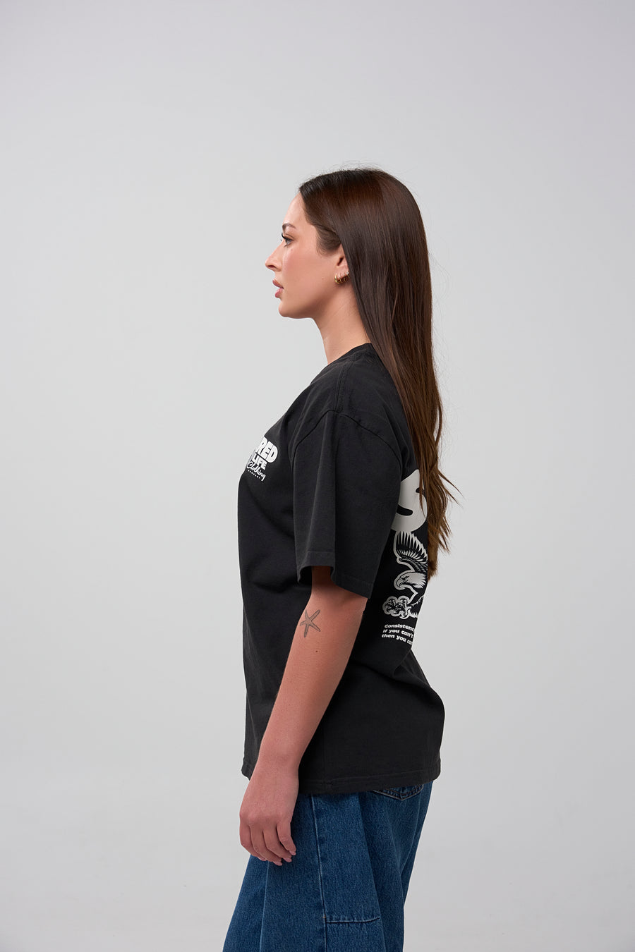 KEY TO CONSISTENCY TEE - FADED BLACK