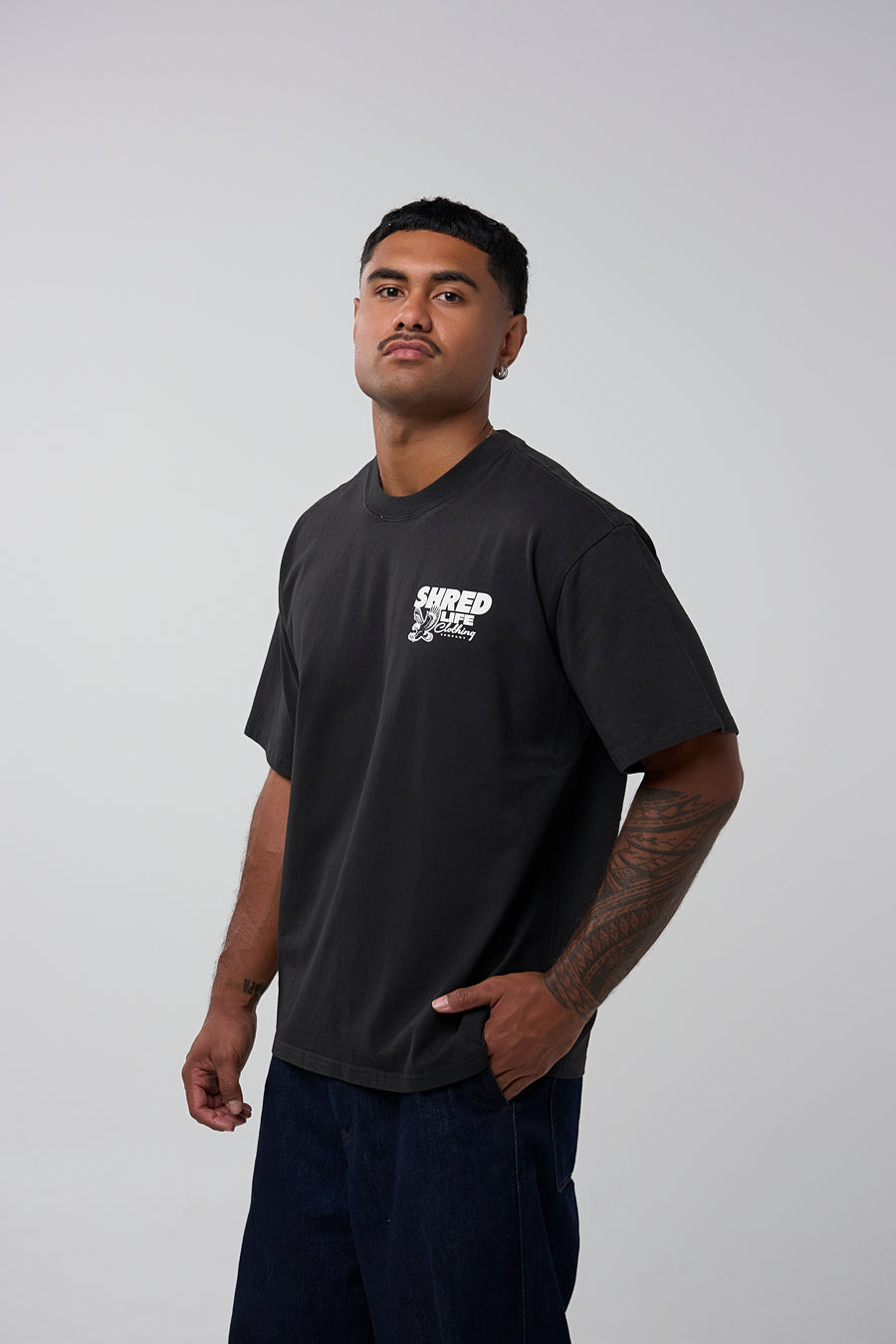 KEY TO CONSISTENCY TEE - FADED BLACK