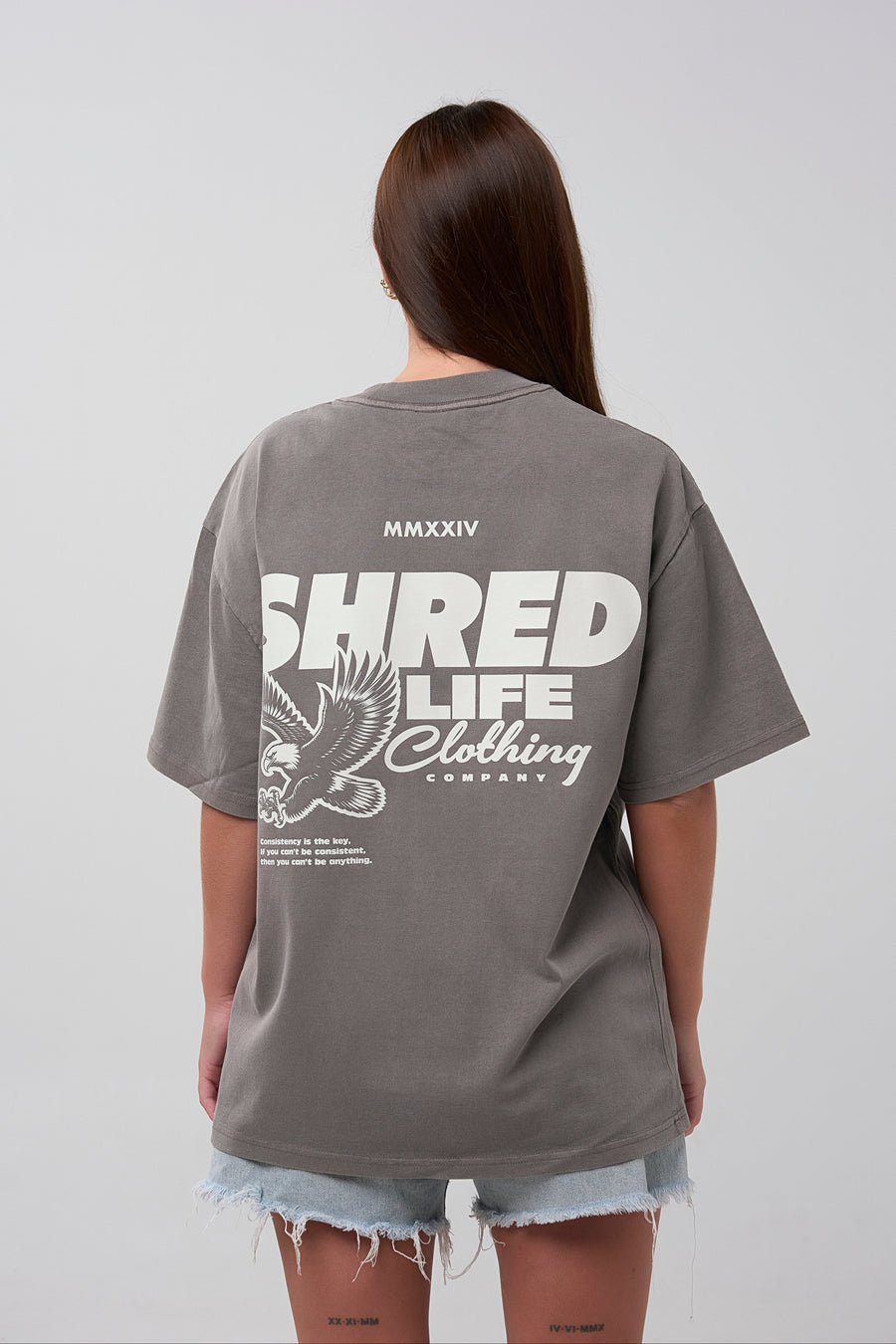 KEY TO CONSISTENCY TEE - FADED GREY