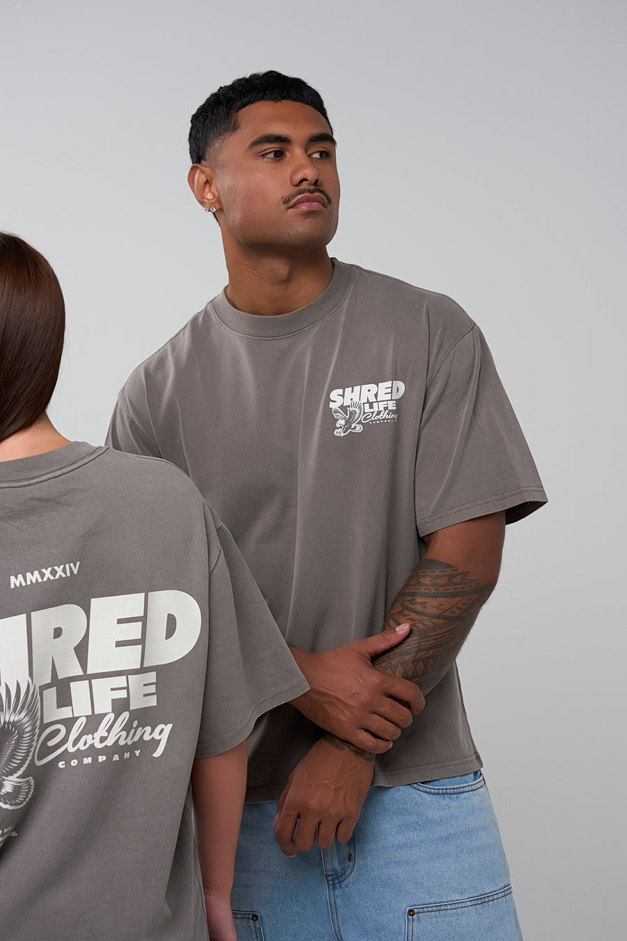 KEY TO CONSISTENCY TEE - FADED GREY