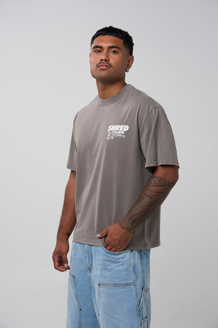 KEY TO CONSISTENCY TEE - FADED GREY