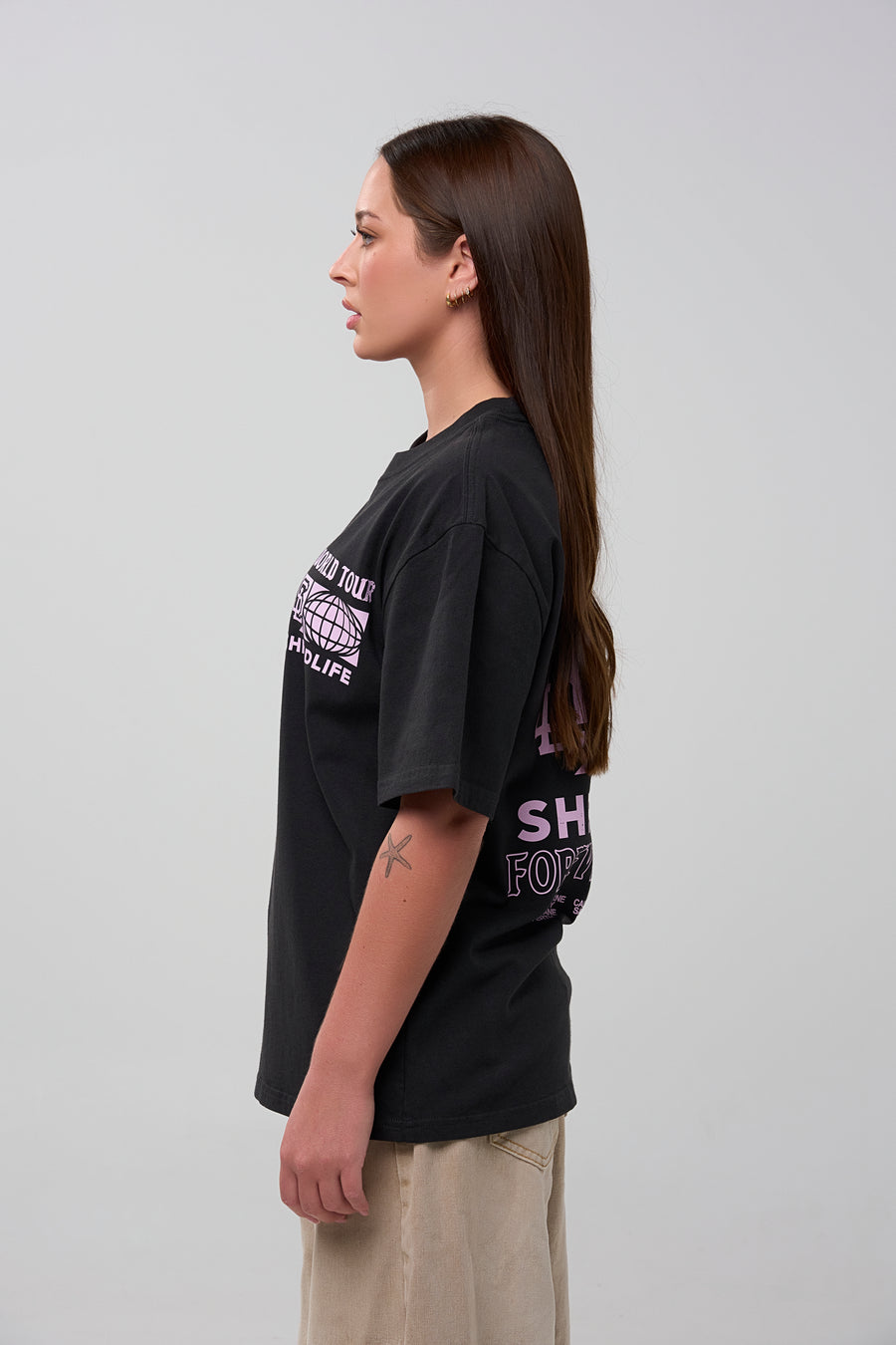 WORLD TOUR TEE - FADED BLACK