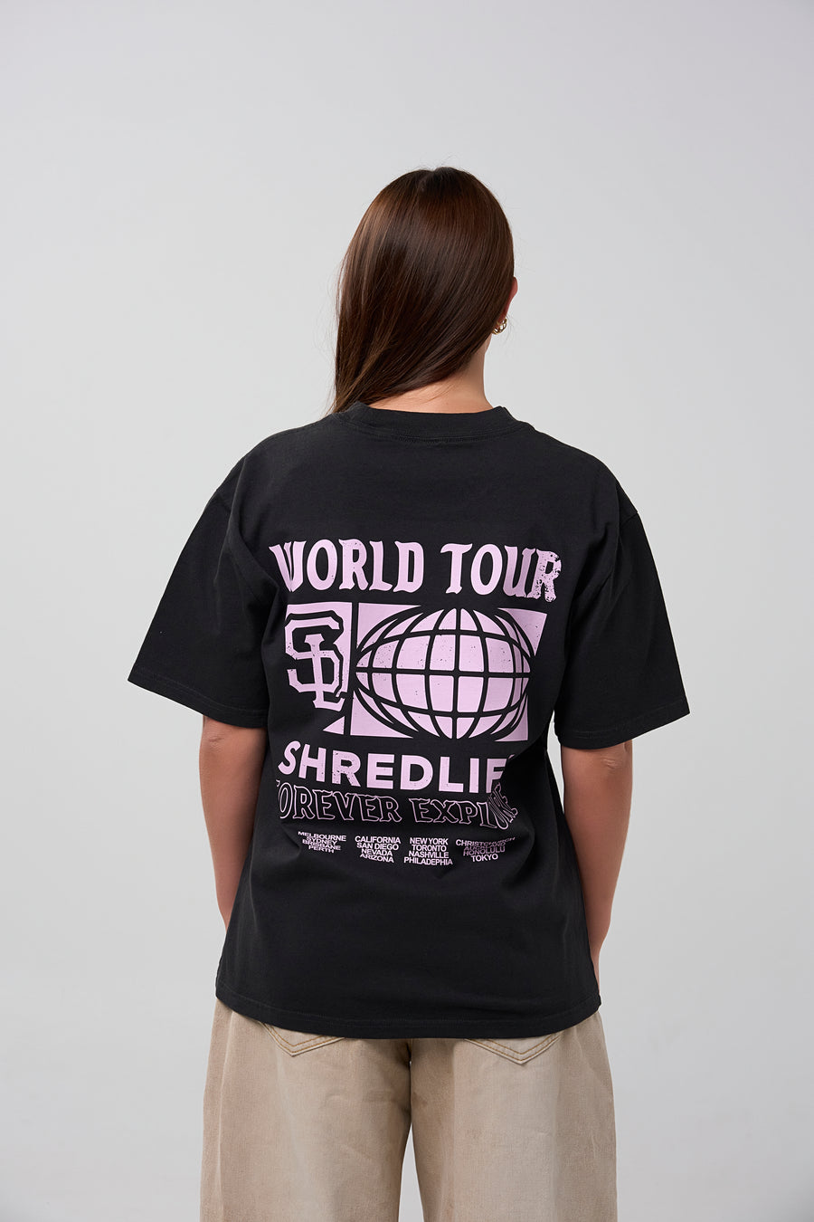 WORLD TOUR TEE - FADED BLACK