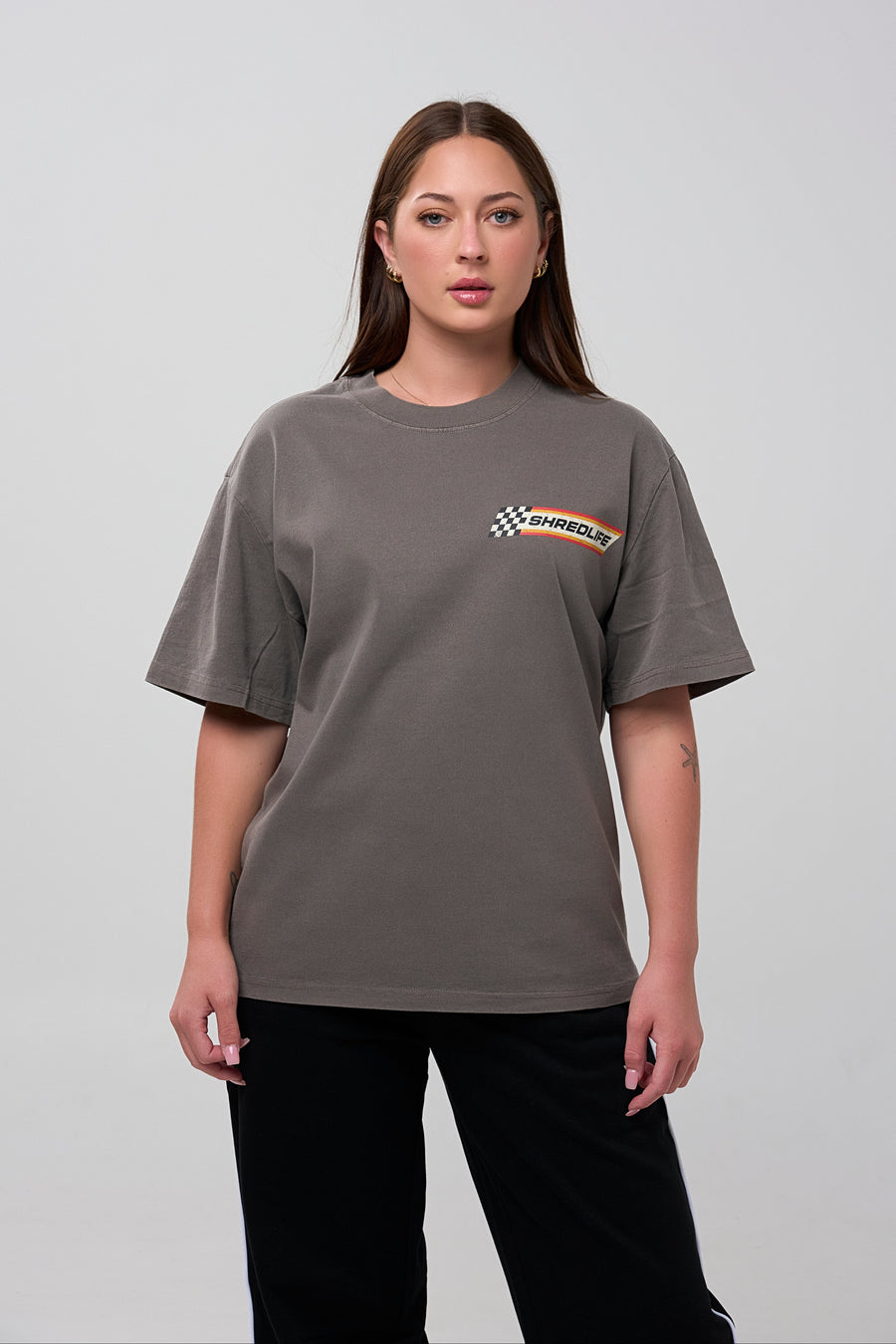 SPEEDWAY TEE - FADED GREY