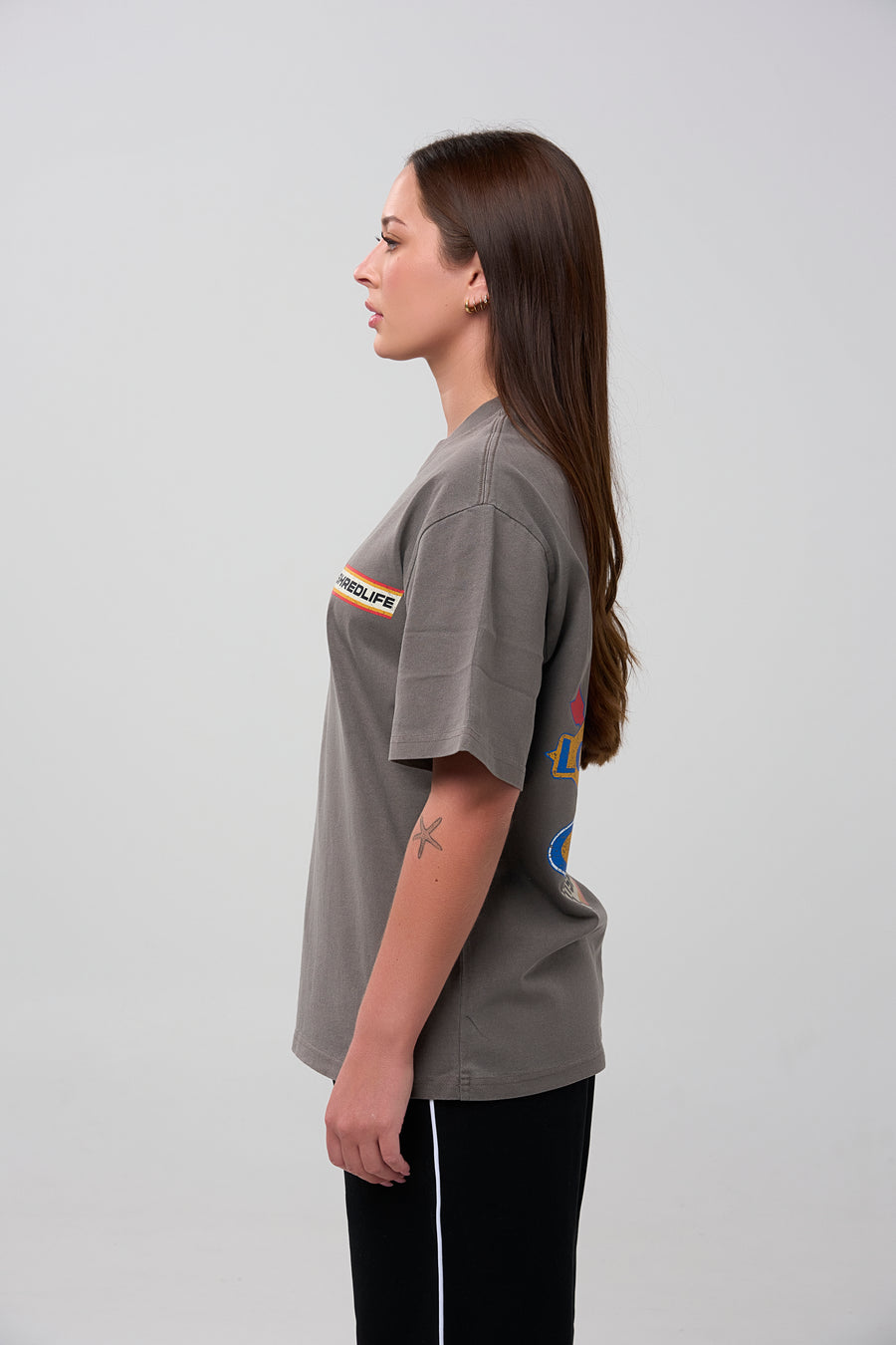 SPEEDWAY TEE - FADED GREY