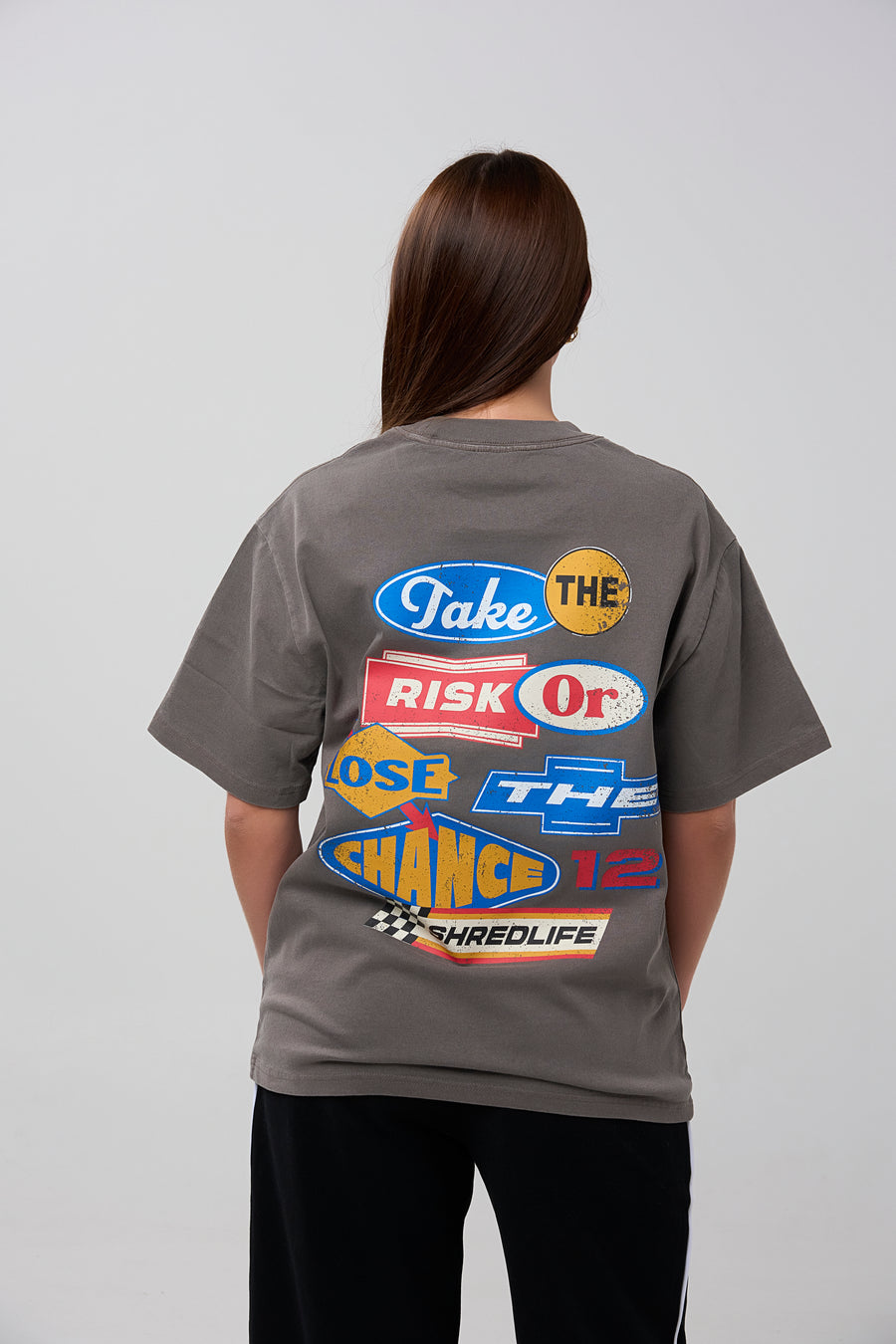 SPEEDWAY TEE - FADED GREY