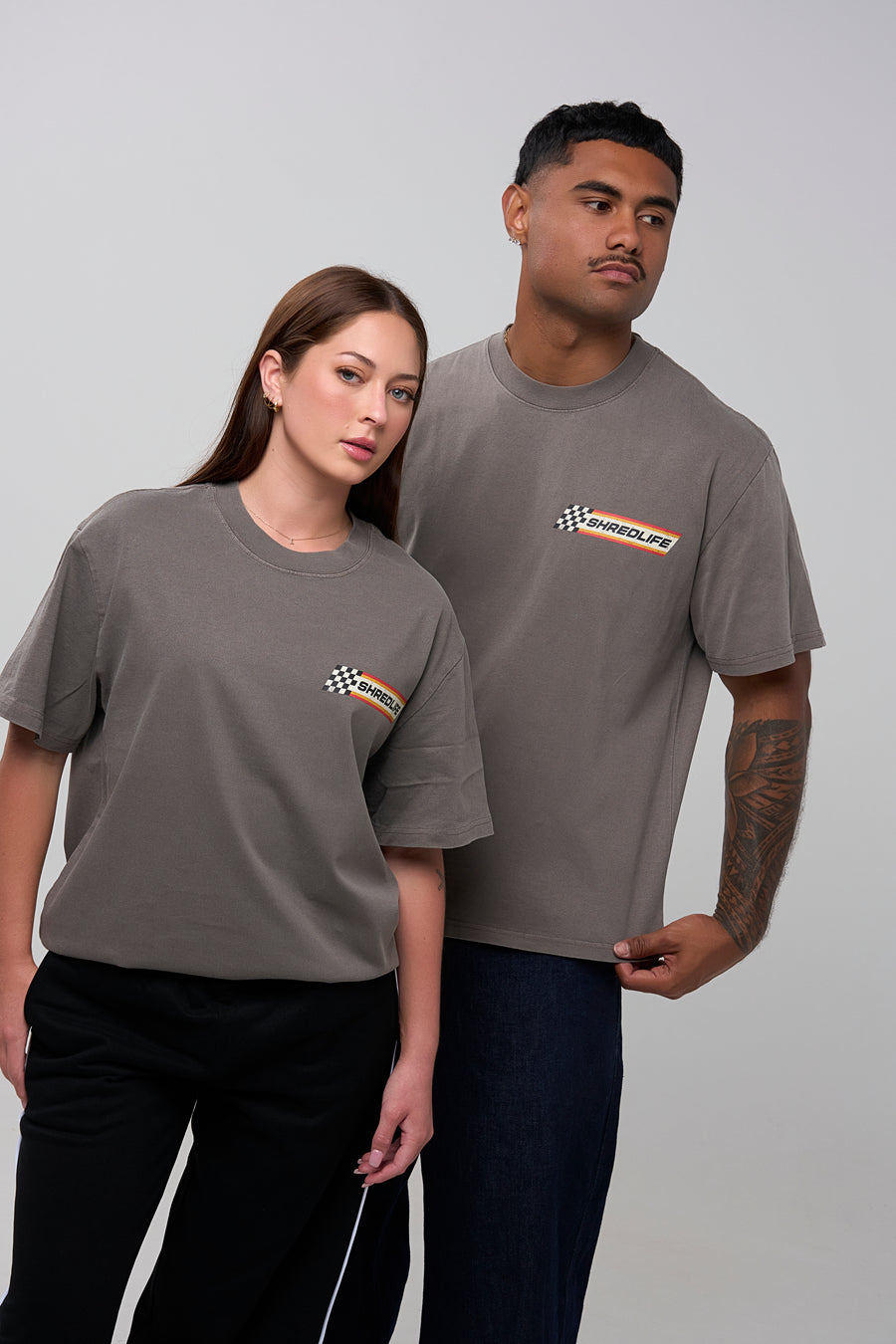 SPEEDWAY TEE - FADED GREY