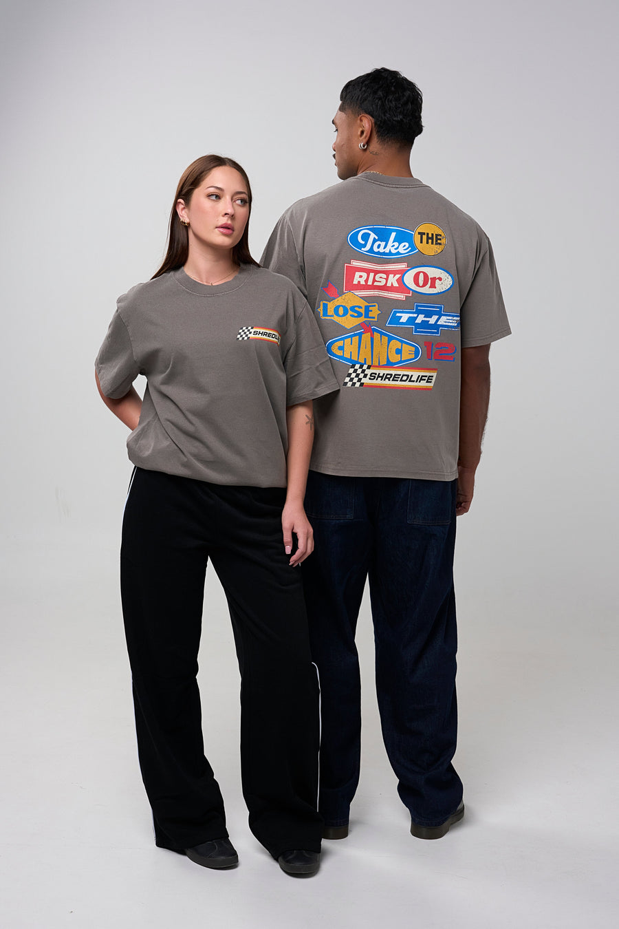 SPEEDWAY TEE - FADED GREY