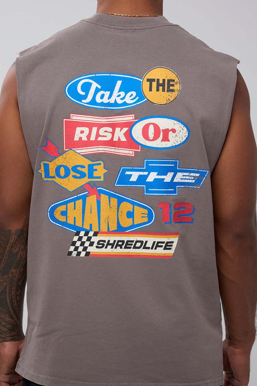 SPEEDWAY TANK - FADED GREY
