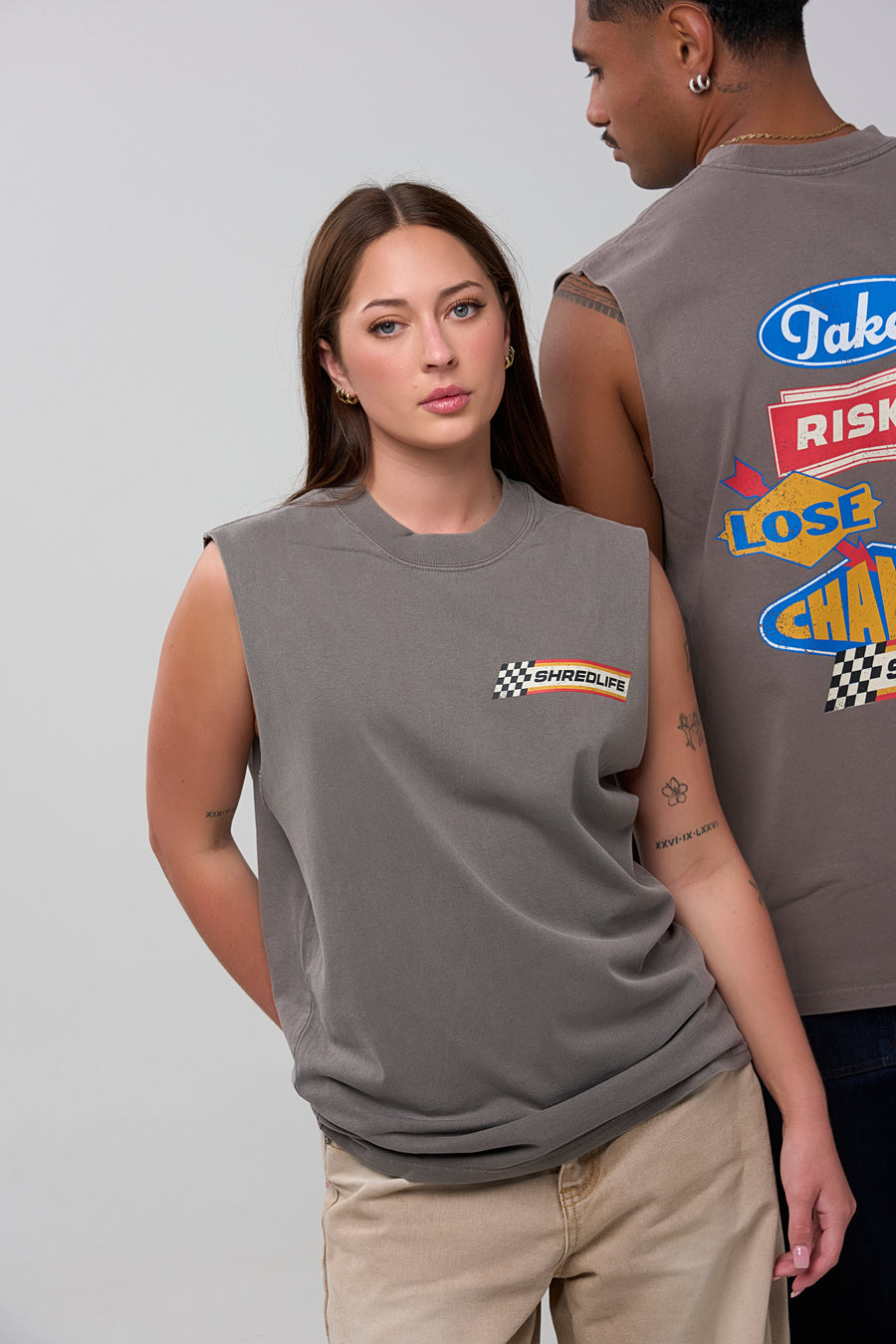 SPEEDWAY TANK - FADED GREY