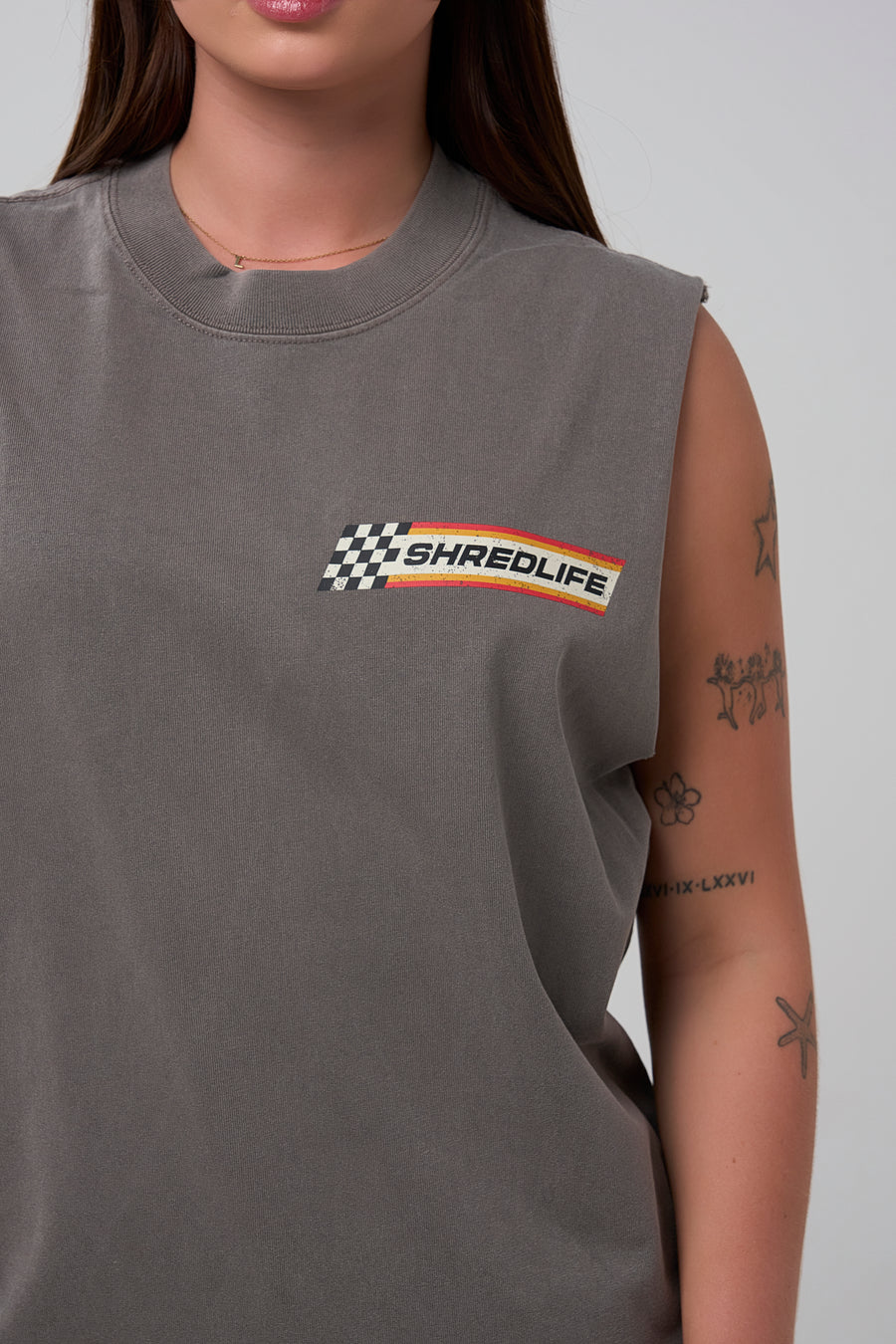 SPEEDWAY TANK - FADED GREY