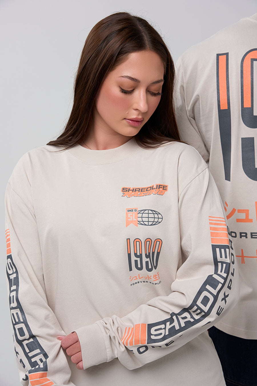 RACER LONG SLEEVE - FADED BONE