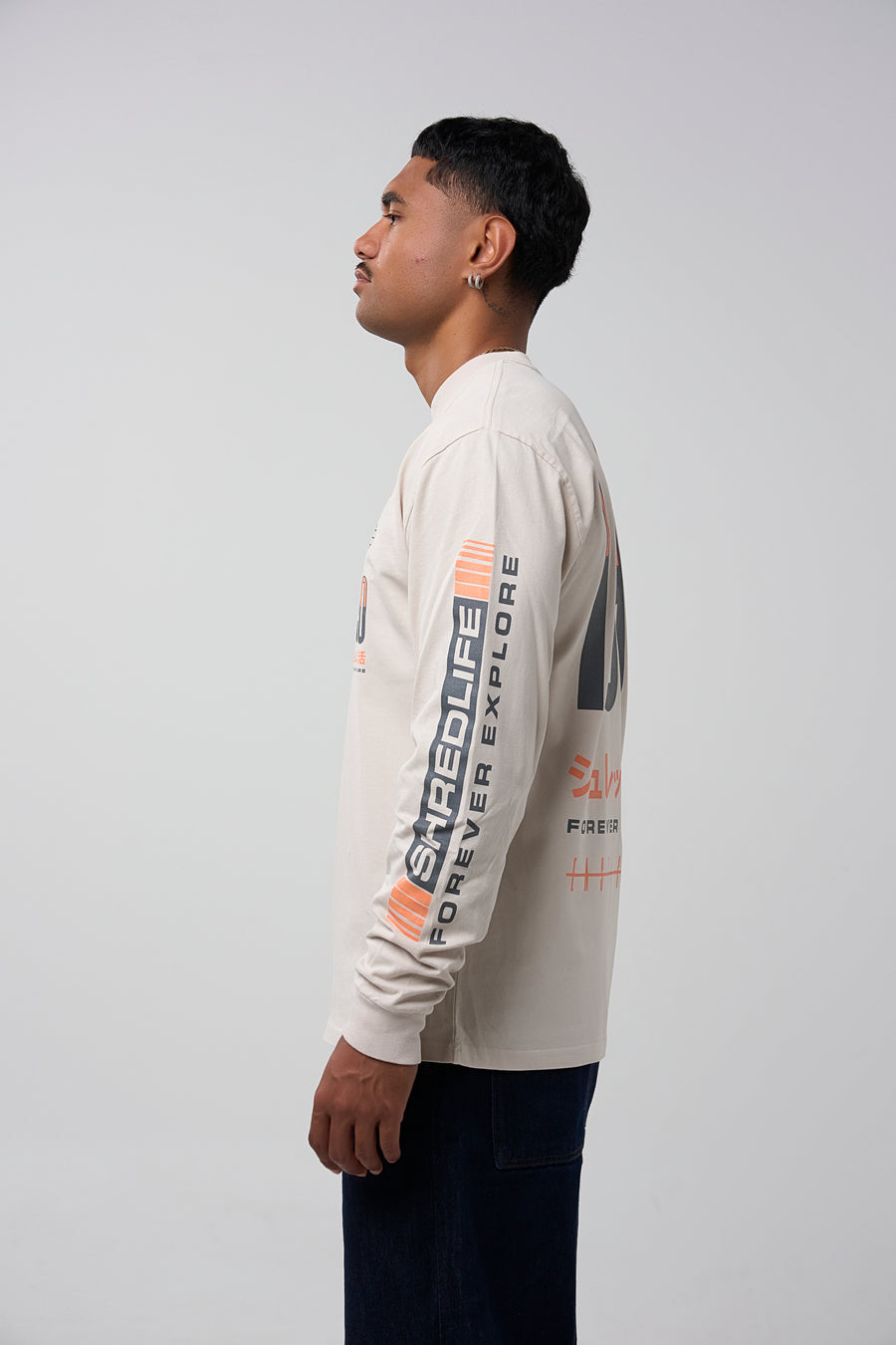 RACER LONG SLEEVE - FADED BONE