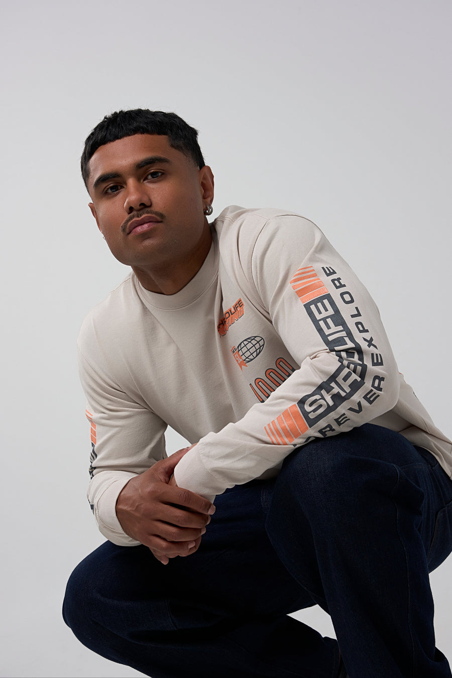 RACER LONG SLEEVE - FADED BONE